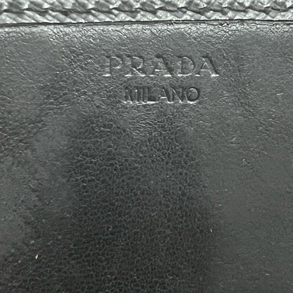 ‼️SOLD‼️PRADA Long Wallet Black Saffiano Leather studded Limited Edition - Picture 5 of 15